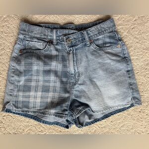 American Eagle Outfitters Highest Rise Mom Short Womens Size 2 Checkered Pattern